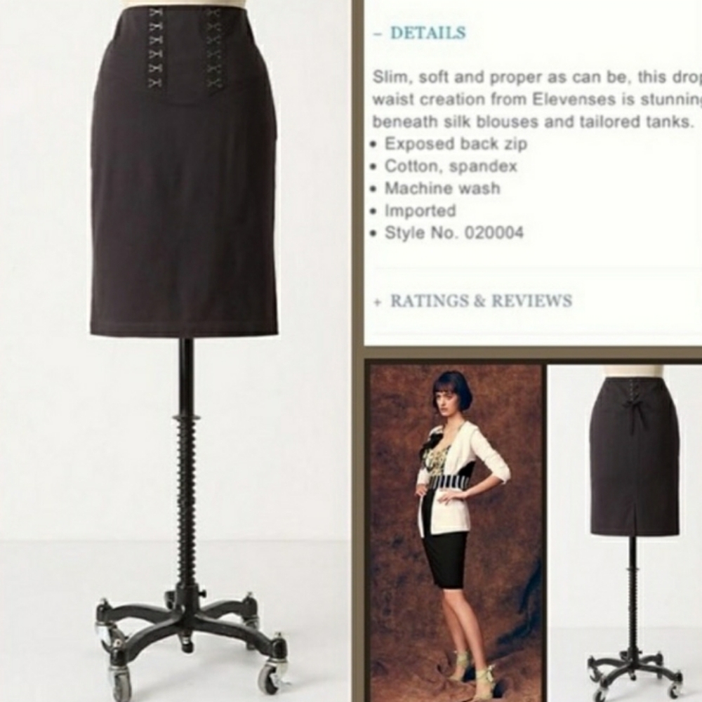 Anthropologie EUC elevenses corset milady skirt